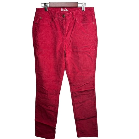 BODEN Red Corduroy Pants Women’s Size 6 Regular 5 Pocket Trouser - Picture 8 of 9